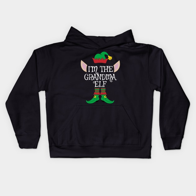 I'm The Grandma Christmas Elf Kids Hoodie by Meteor77